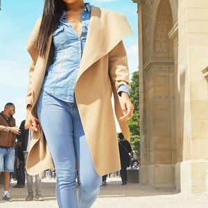 NWT PLT Maxi Length Camel Oversized Coat